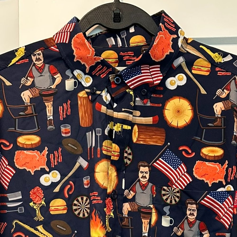 RSVLTS - Parks & Rec - Ron Swanson Polo - Size L